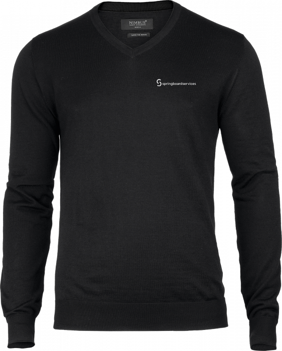 Nimbus CPH - Sbs V-Neck Pullover Men (Embroidered) - Negro